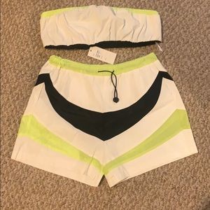 iHeartRaves Neon Yellow and Black Two-Piece Set